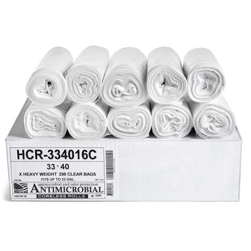 Can Liner, High Density, 33x40 Rolls, Natural, 13.2 Micron, Fits 33 Gallon